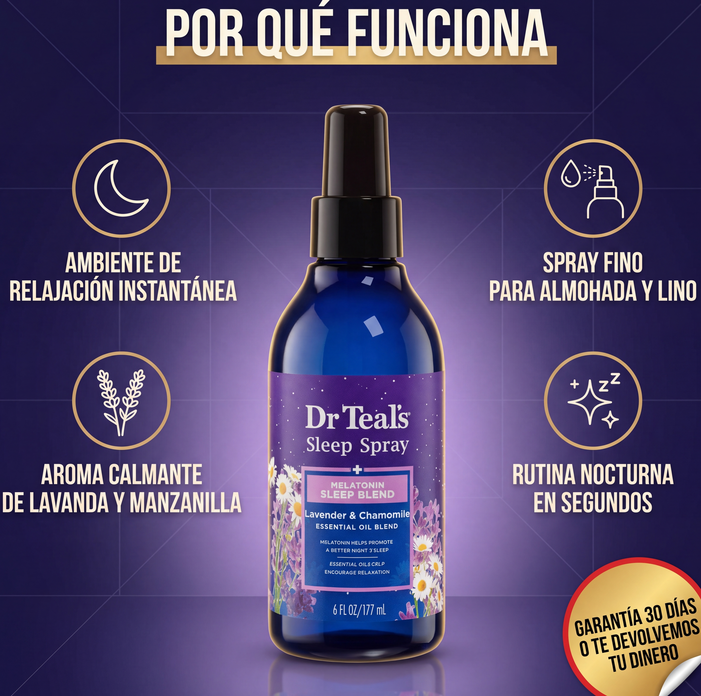 DreamMist™️ – Spray con Melatonina, Lavanda y Manzanilla ✅