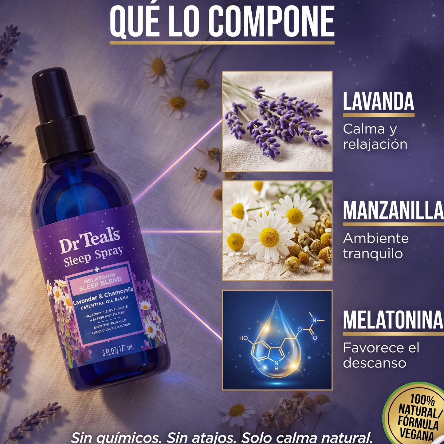 DreamMist™️ – Spray con Melatonina, Lavanda y Manzanilla ✅