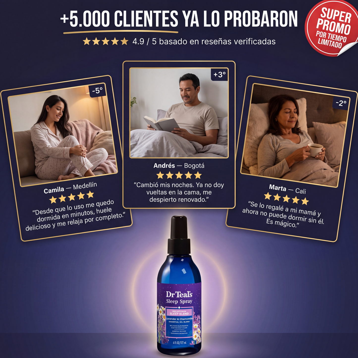 DreamMist™️ – Spray con Melatonina, Lavanda y Manzanilla ✅